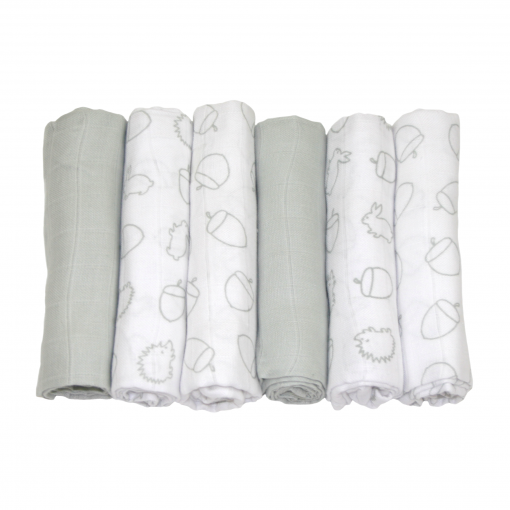 MuslinZ 6 Pack Woodland Muslin Squares