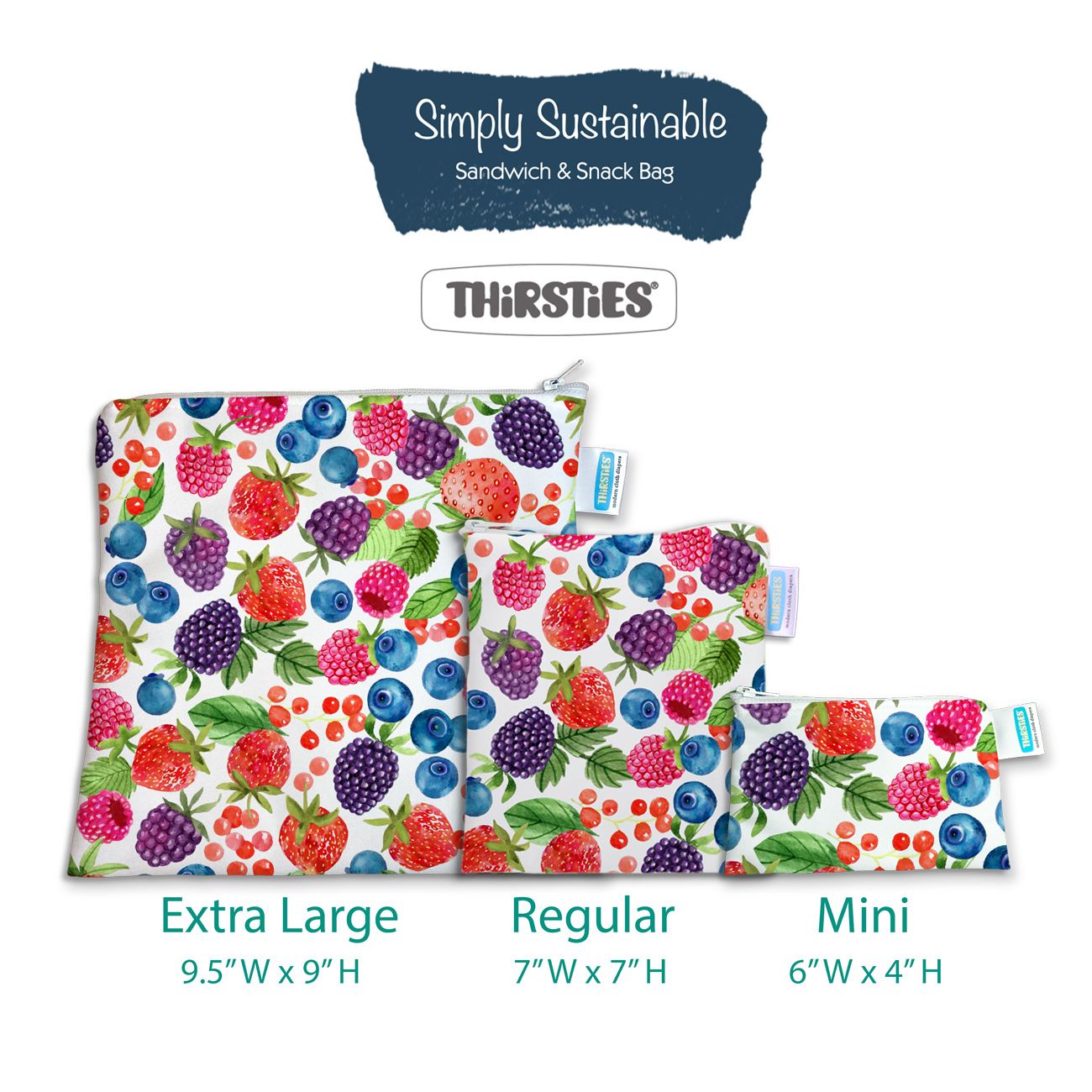 Thirsties Sandwich & Snack Bag - Regular